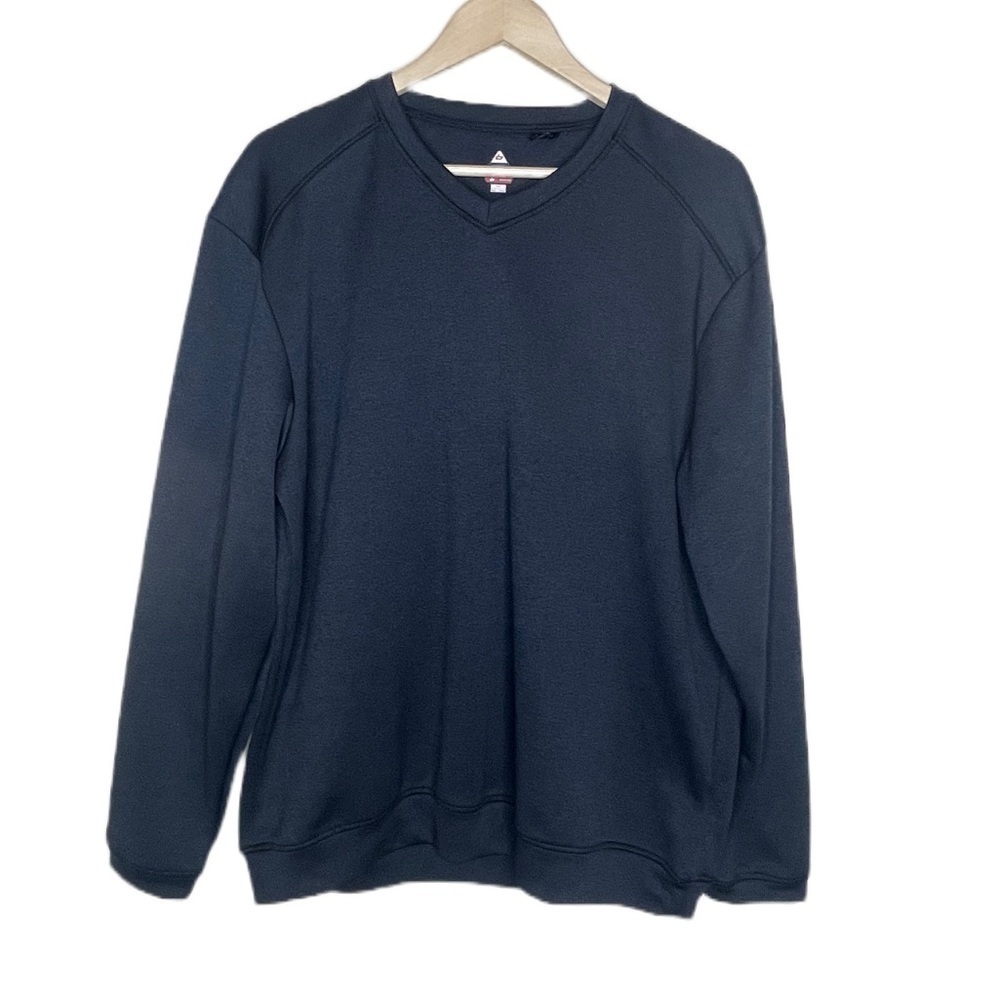 bolle golf thermal v neck long sleeve navy sweatshirt